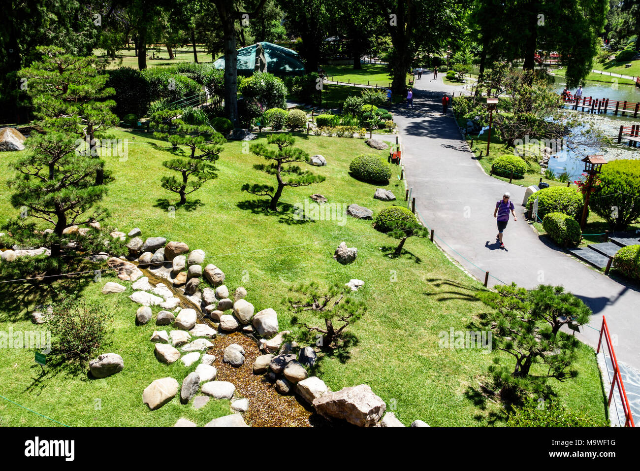 Buenos Aires Argentina,Recoleta,jardin japonais jardin Japones,botanique,vue aérienne,chemin,visiteurs voyage Voyage tourisme touristique site touristique la Banque D'Images