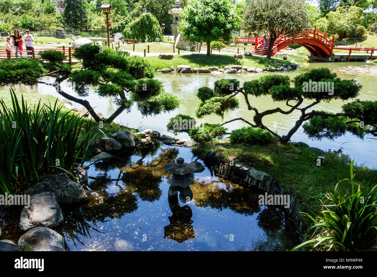 Buenos Aires Argentina,Recoleta,Japanese Garden jardin Japones,botanique,bonsaï,fontaine,hispanique,ARG171130093 Banque D'Images
