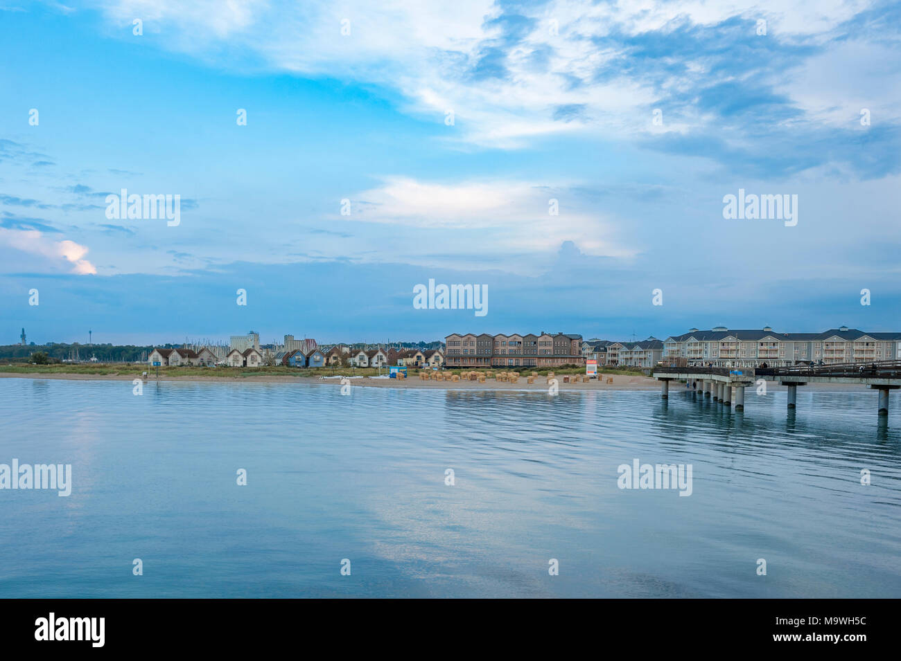 Pier, Heiligenhafen, mer Baltique, Schleswig-Holstein, Allemagne, Europe Banque D'Images