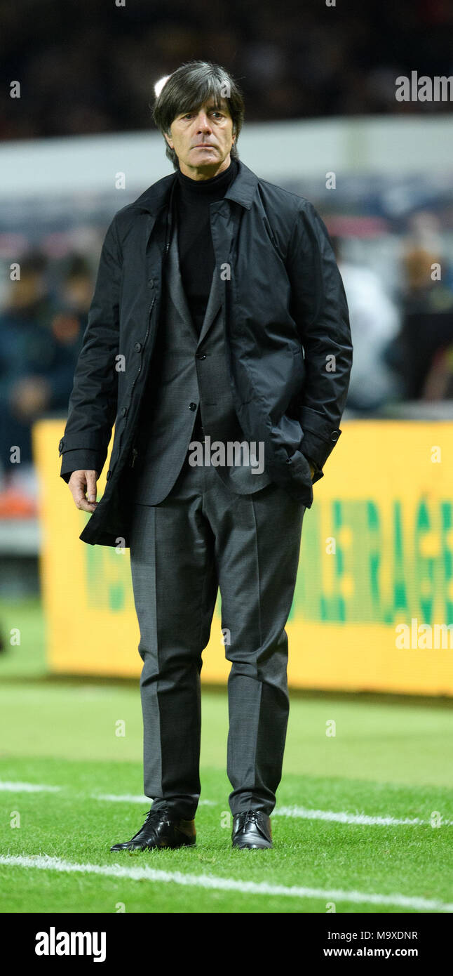 Bundescoach Jogi Joachim Loew (Allemagne). GES/ Fussball/ Freundschaftsspiel : Allemagne - Brésil, Football 27.03.2018 : Match amical : l'Allemagne contre le Brésil, Berlin, 27 mars 2018 |utilisée dans le monde entier Banque D'Images