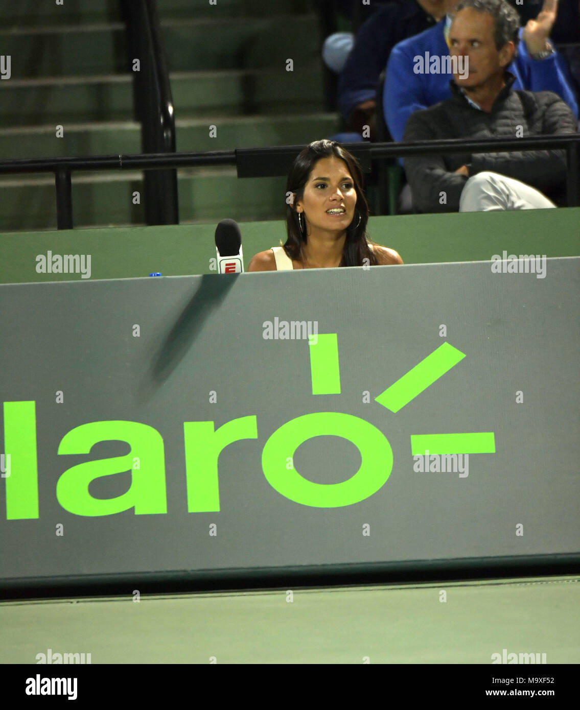 Key Biscayne, Floride, USA. Mar 28, 2018. Juan Martin Del Potro bat l'Argentine de Milos Raonic du Canada 5-7 7-6 7-6 lors du match de finale au jour 10 de l'Open de Miami présenté par Itau à Crandon Park Tennis Center le 28 mars 2018 à Key Biscayne, Floride Personnes : Atmosphère Crédit : Hoo Punch/Me.Com/Media Alamy Live News Banque D'Images