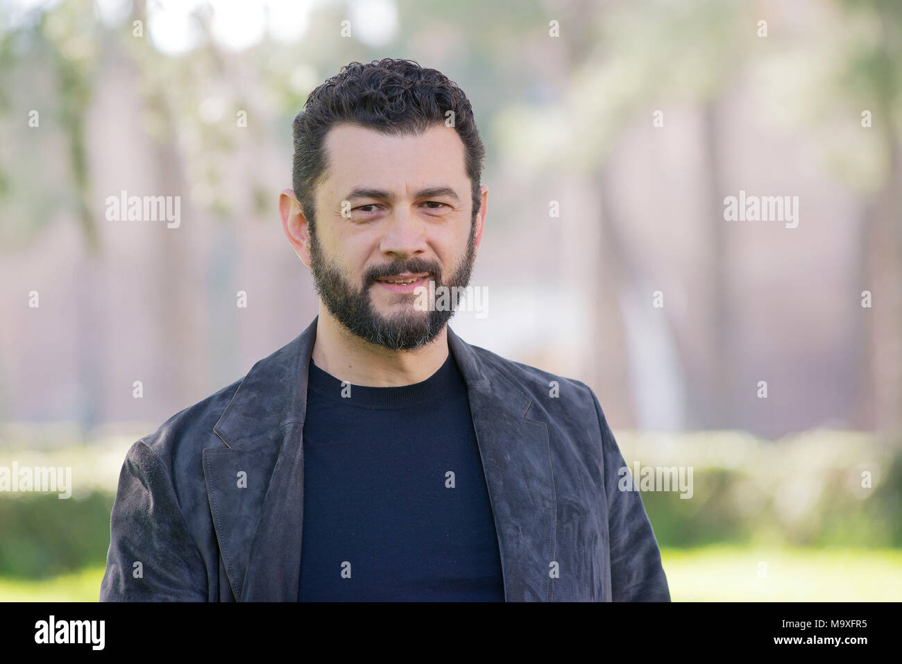 Rome, Italie. 29 mars 2018. Vinicio Marchioni photocall de Quanto Basta à la Casa del Cinema à Rome, Italie. Crédit. Silvia Gerbino/Alamy Live News Banque D'Images