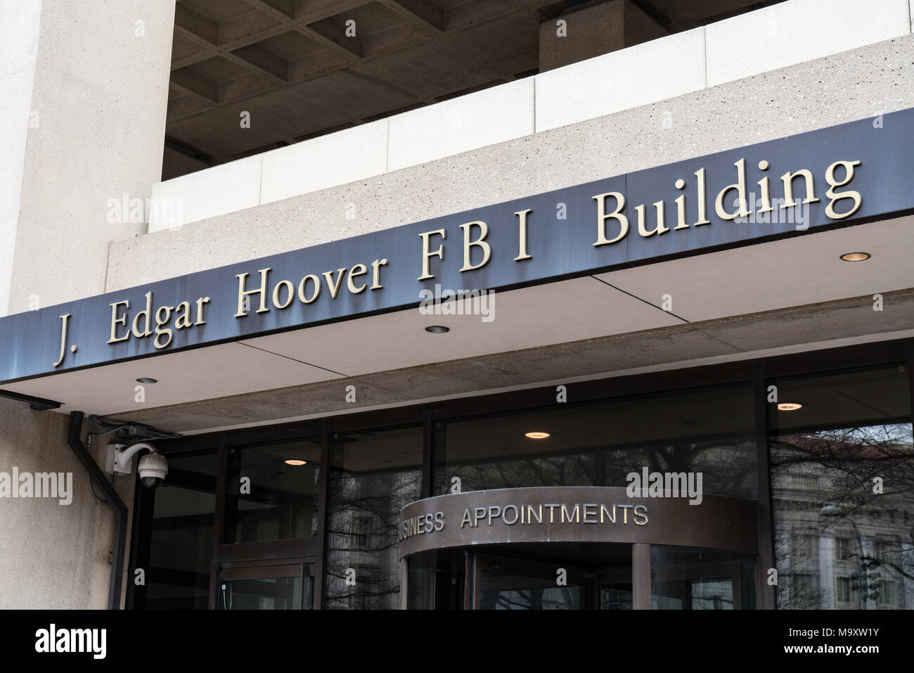 WASHINGTON, DC - Mars 14, 2018 : façade de l'immeuble du FBI J. Edgar Hoover à Washington DC Banque D'Images