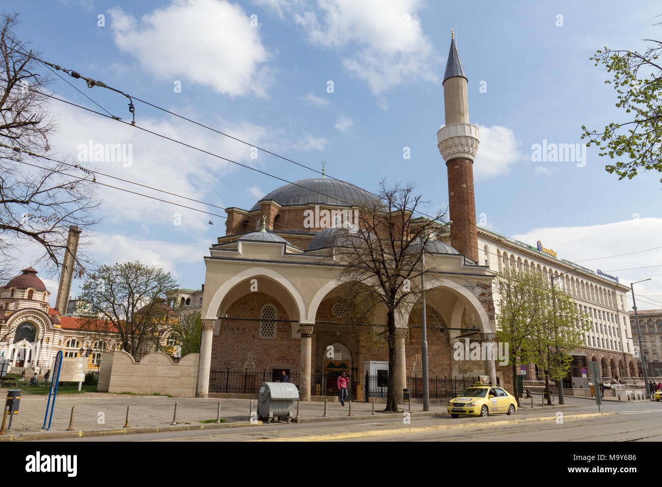 Le Sofia Central Mosquée (mosquée Banya Bashi), Sofia, Bulgarie. Banque D'Images