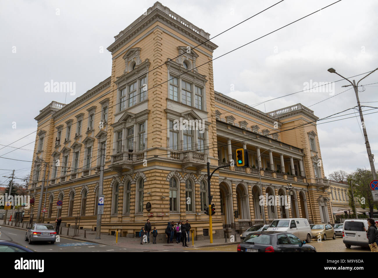 Le Club militaire centrale de Sofia, Bulgarie. Banque D'Images
