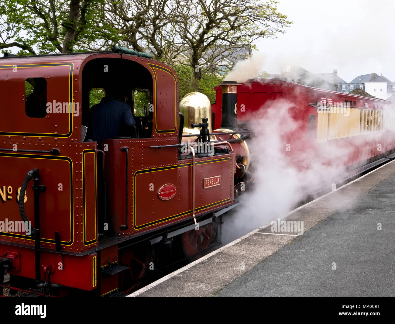 RS 8051 Isle of Man Steam Railway, Port Erin, Ile de Man, Royaume-Uni Banque D'Images