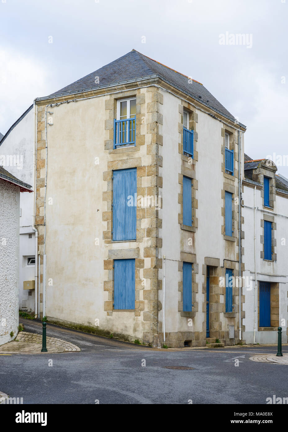 Maison à Batz-sur-Mer en Bretagne, France Banque D'Images
