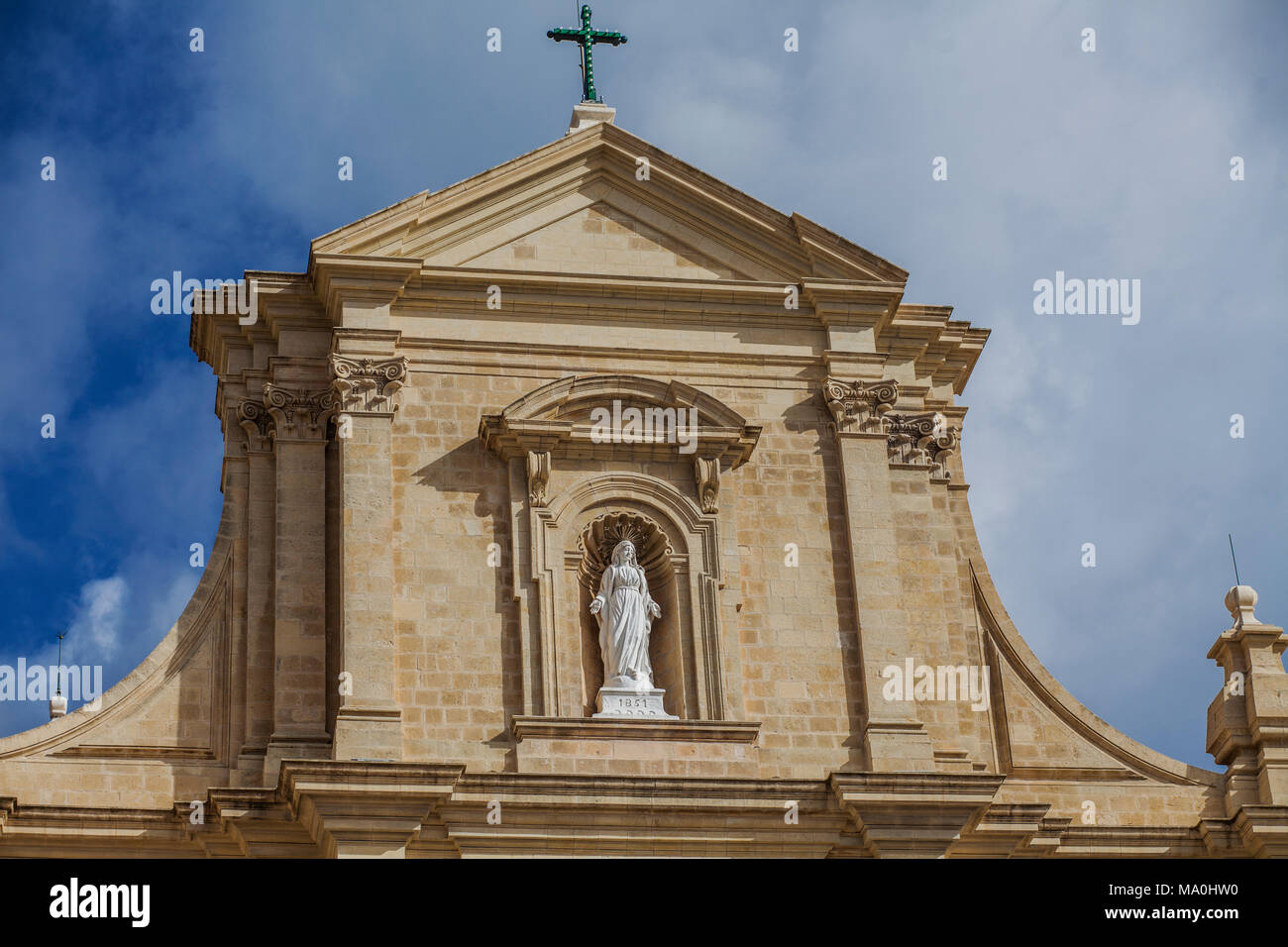 Cathédrale de l'Assomption dans la Cittadella de Viktoria à Gozo, Malte Banque D'Images