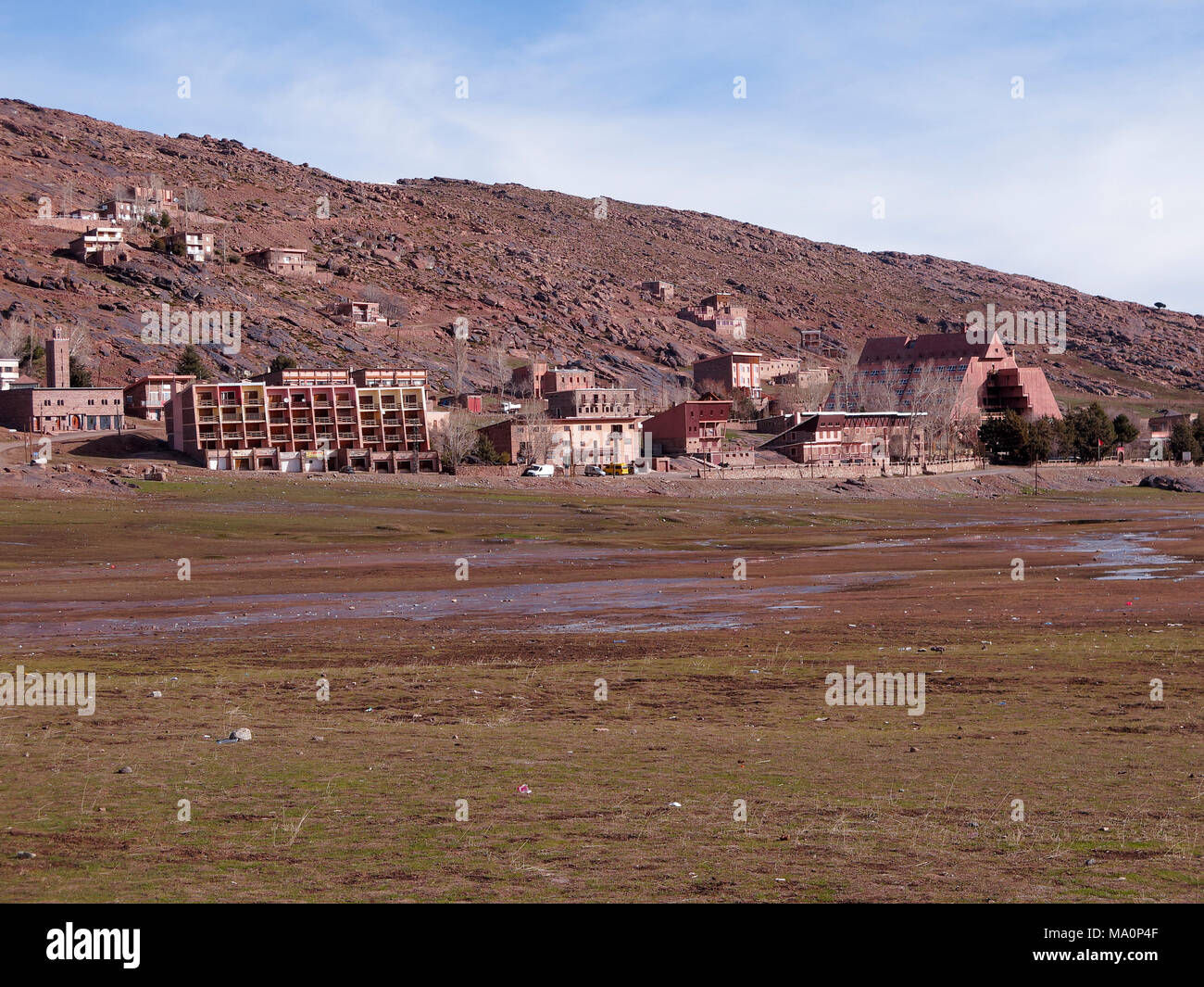 Station de ski de l'Oukaimeden, Atlas, Maroc, Mars 2018 Banque D'Images
