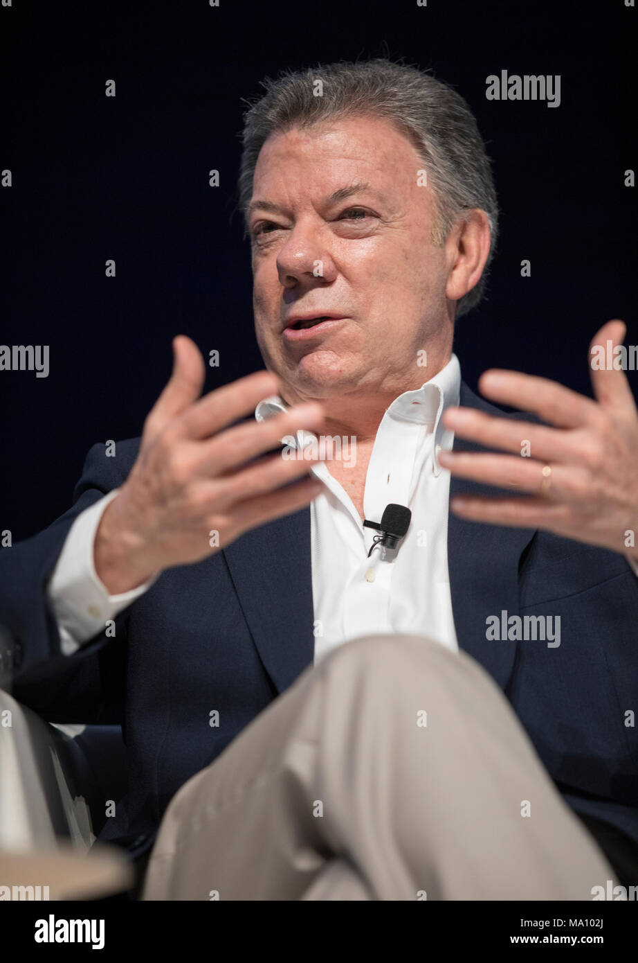 Juan Manuel Santos Calderón est le président de la Colombie et prix Nobel de la Paix 2016 participe à Festival des Lions de Cannes, Cannes, France, le 22 juin 2017 Banque D'Images