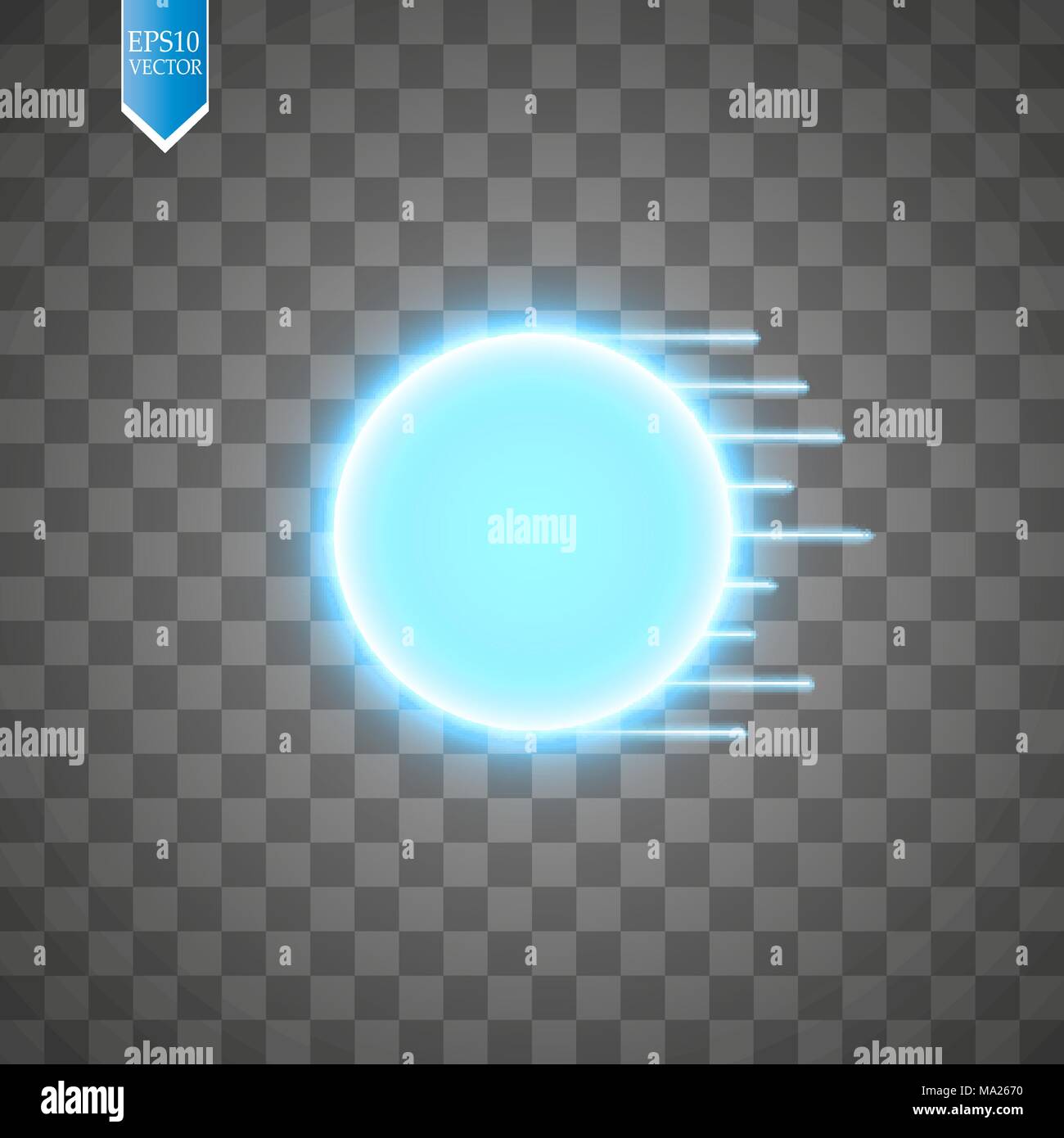 Anneau d'énergie bleu avec des bougies de vitesse des lignes sur transparent. backgraund résumé.vecteur conception conceptuelle avec zone libre dans le centre de n'importe quel objet. Illustration de Vecteur