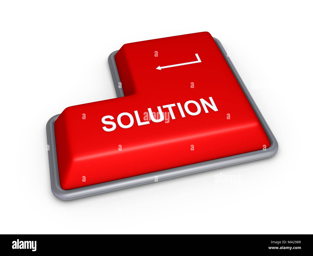 Solution 3d bouton clavier Banque D'Images