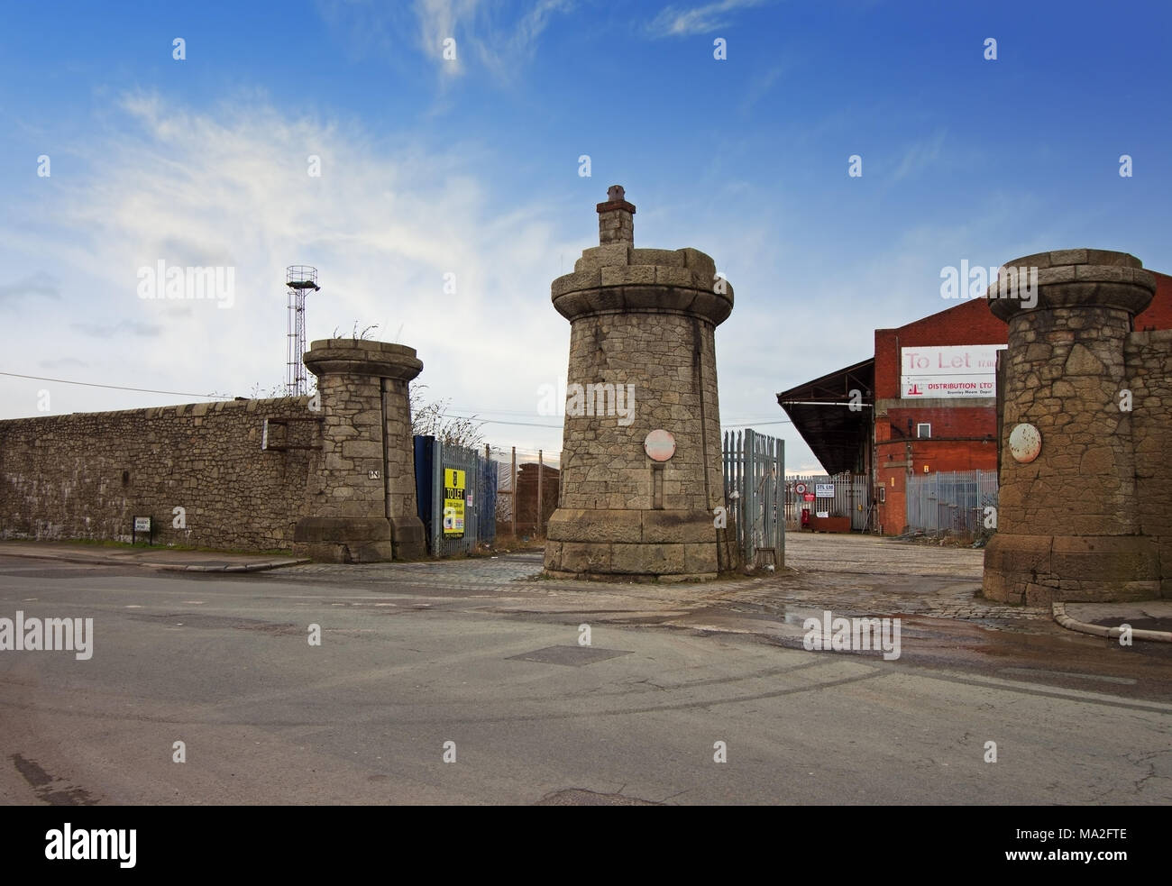 Bramley Moore Dock à Liverpool où Everton FC plan pour construire un nouveau stade. Banque D'Images