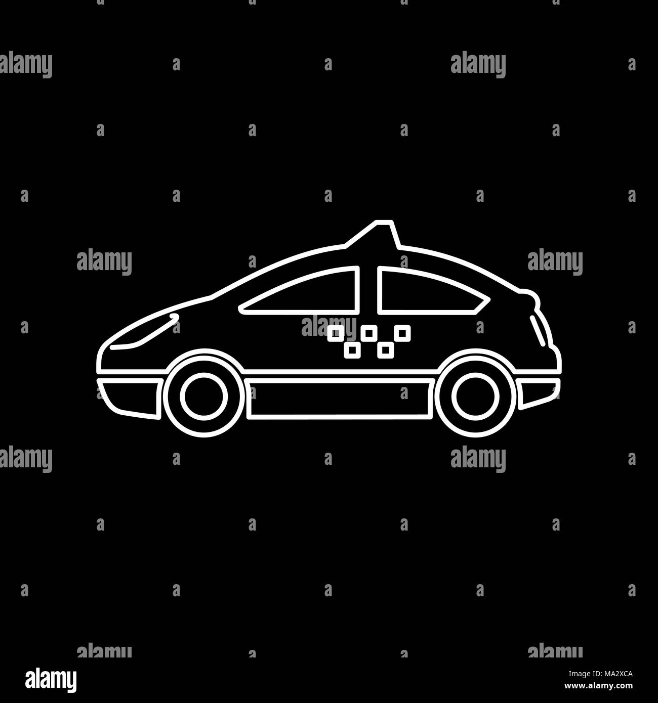 Icône Taxi location de télévision simple illustration vectorielle. Illustration de Vecteur