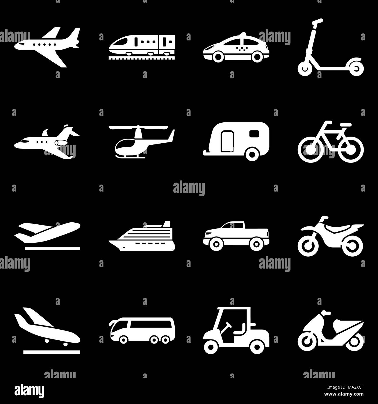 Transport et voyages Icon Set vector illustration simple. Illustration de Vecteur