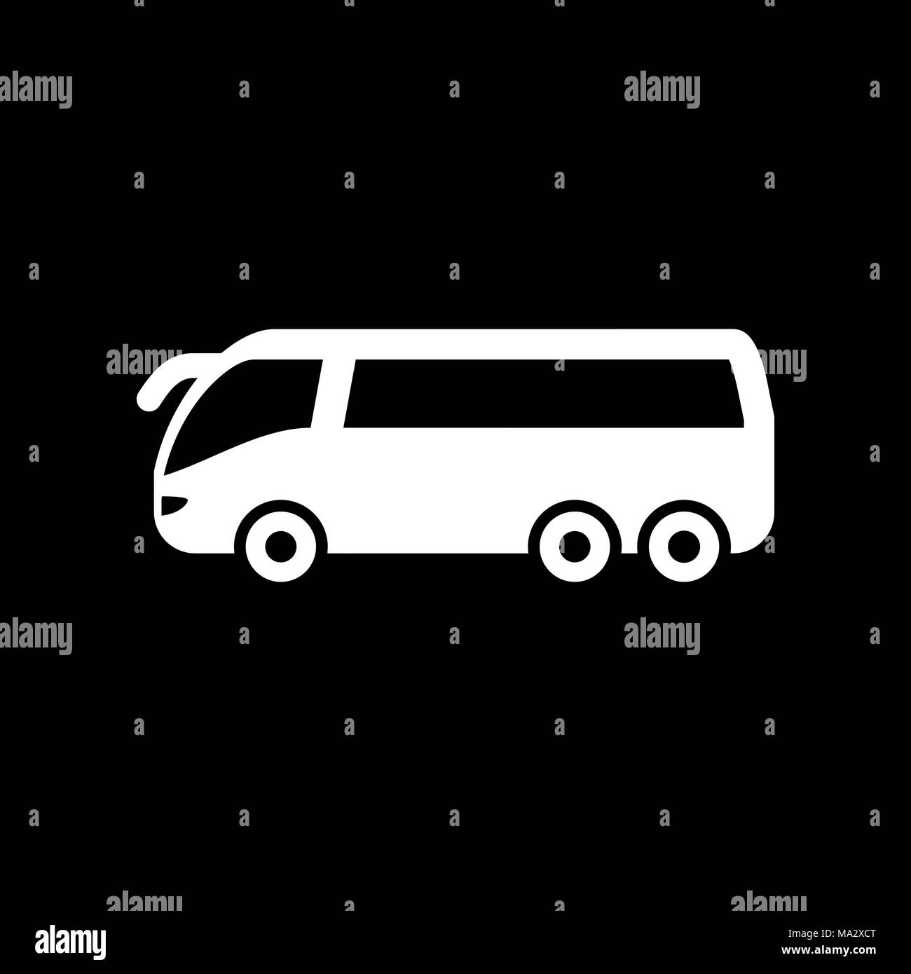 Bus navette simple icône vector illustration. Illustration de Vecteur