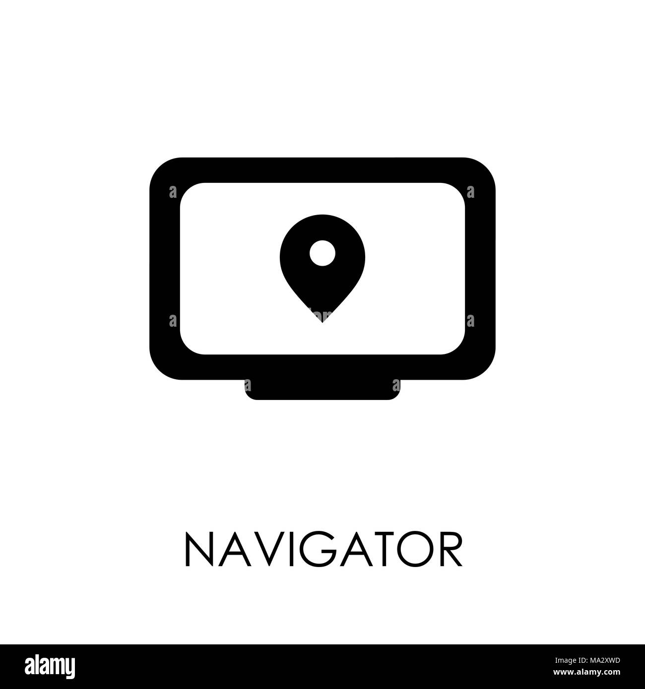 Icône style Navigator symbole télévision illustration vectorielle. Illustration de Vecteur