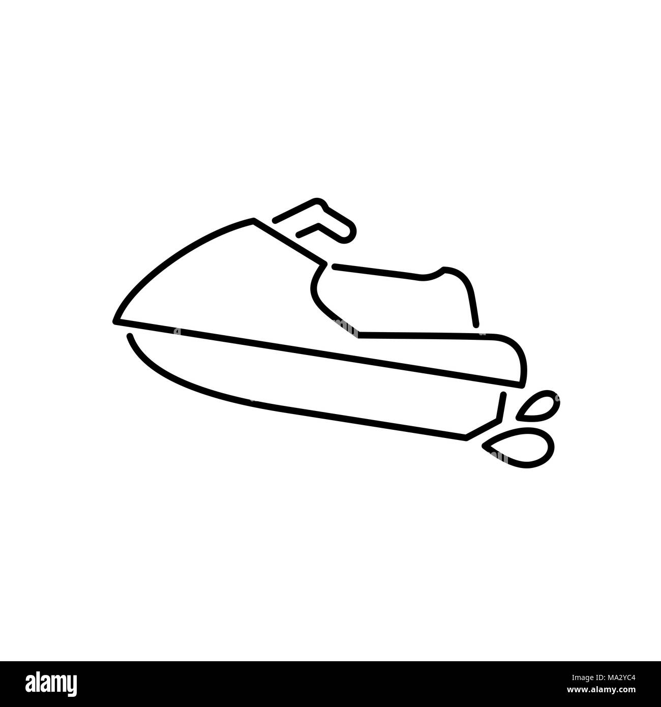 Scooter icône. Plage et l'icône de l'illustration. Illustration de Vecteur