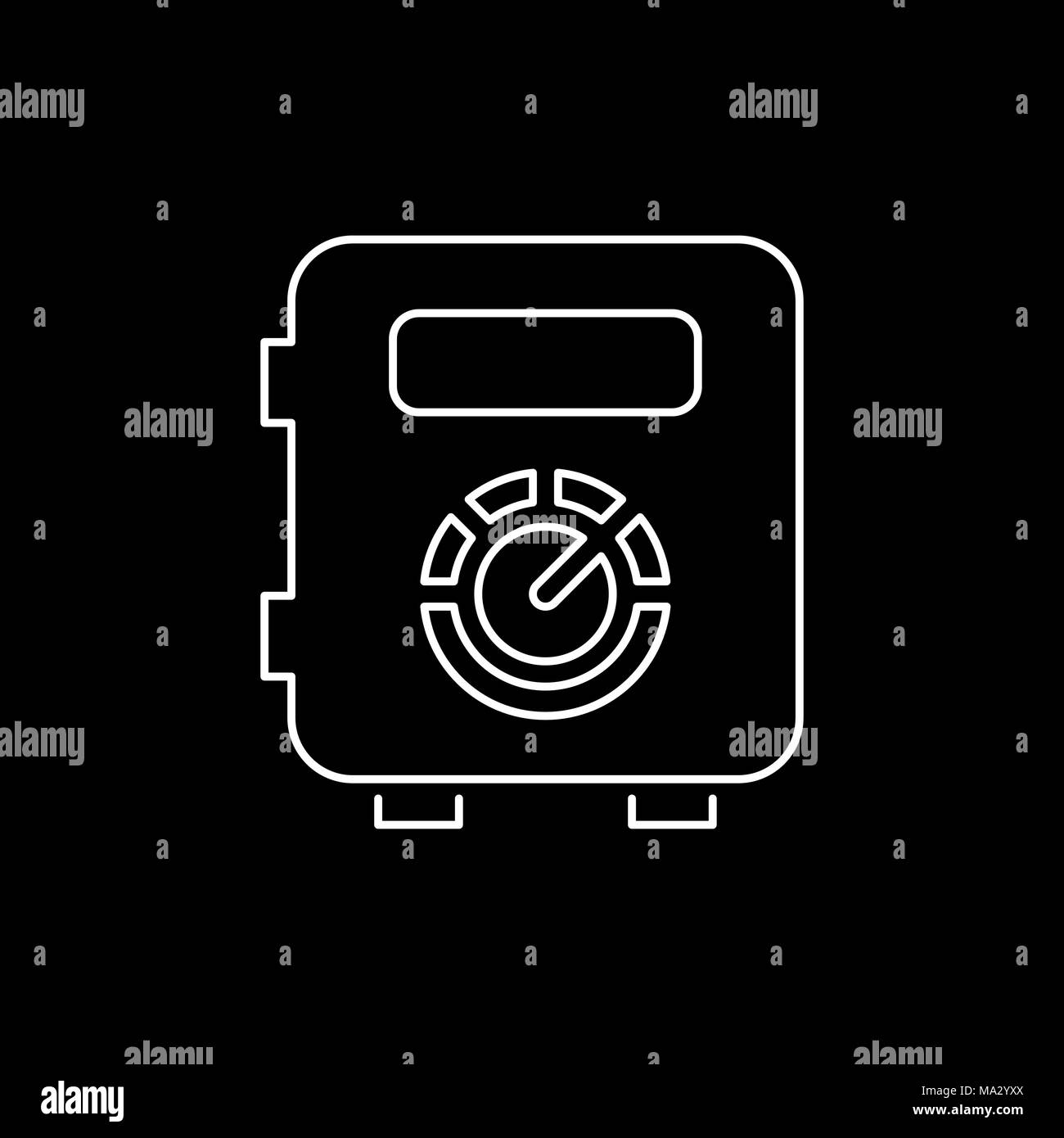 L'icône de sécurité style plat simple illustration. Illustration de Vecteur