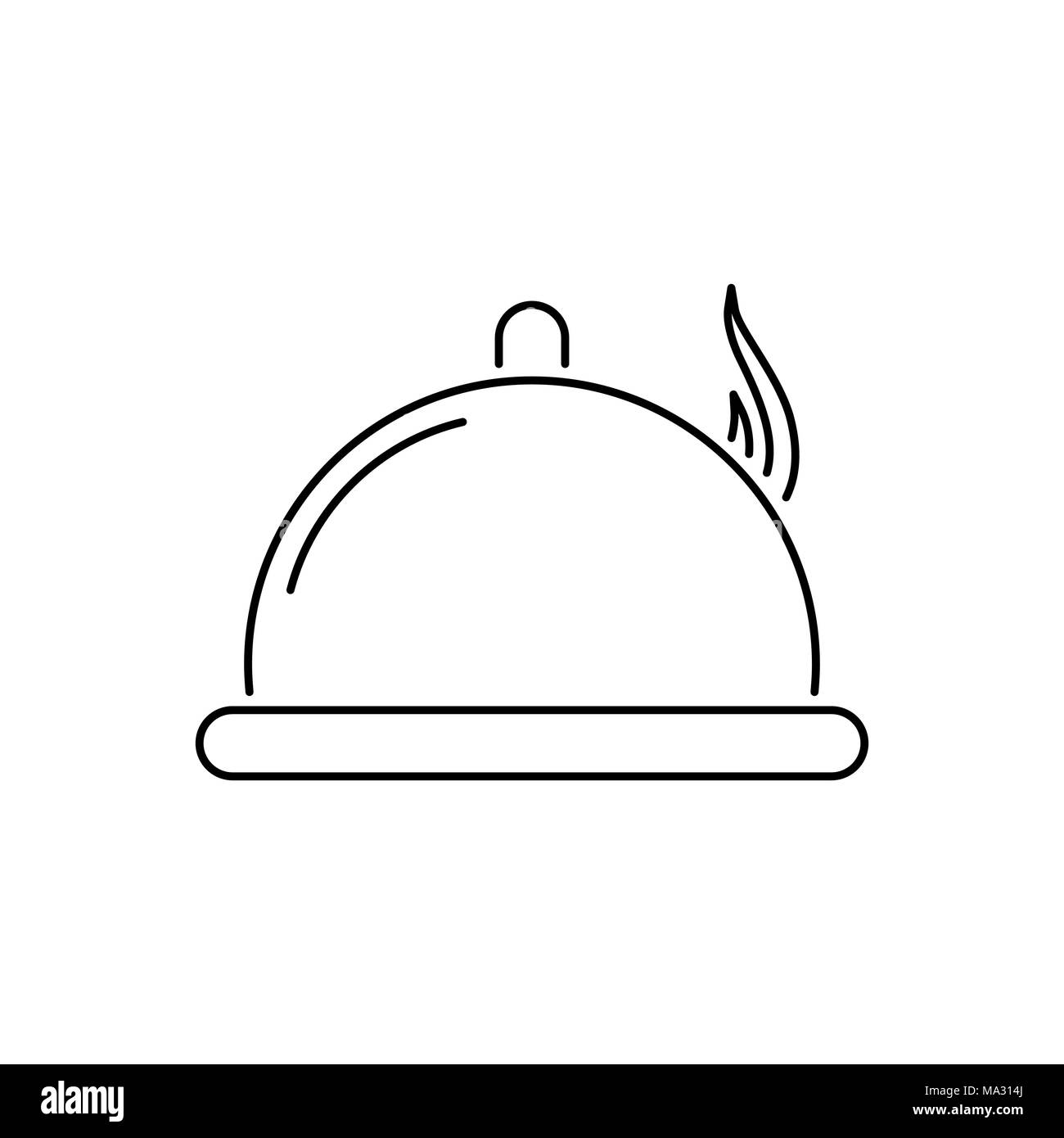 Cloche food plate illustration vectorielle. L'icône de cloche. Illustration de Vecteur