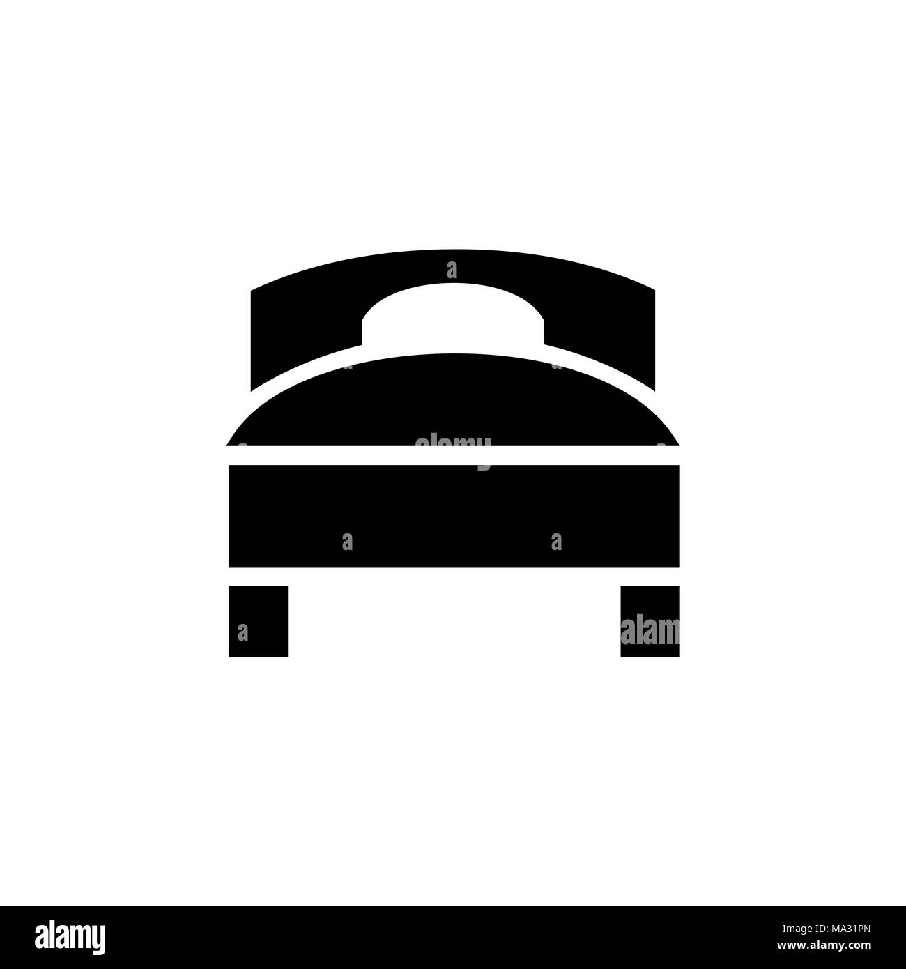 Icône style lit simple télévision illustration vectorielle. Illustration de Vecteur