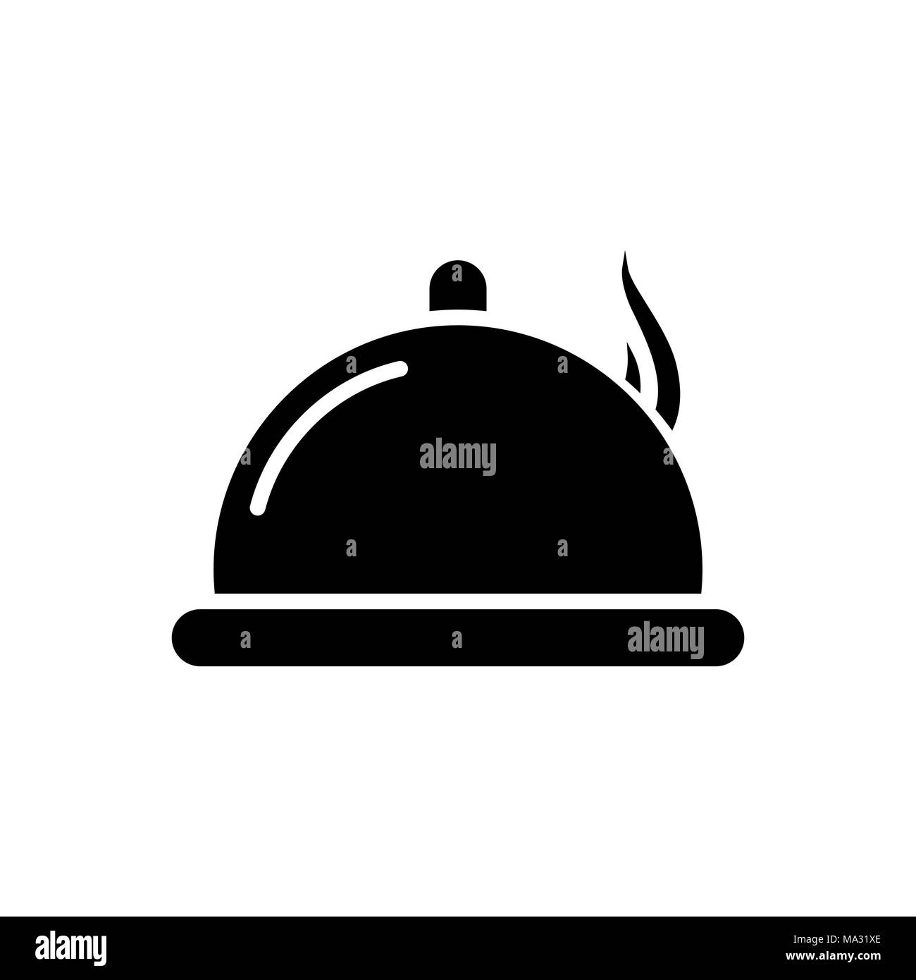 Cloche food plate illustration vectorielle. L'icône de cloche. Illustration de Vecteur