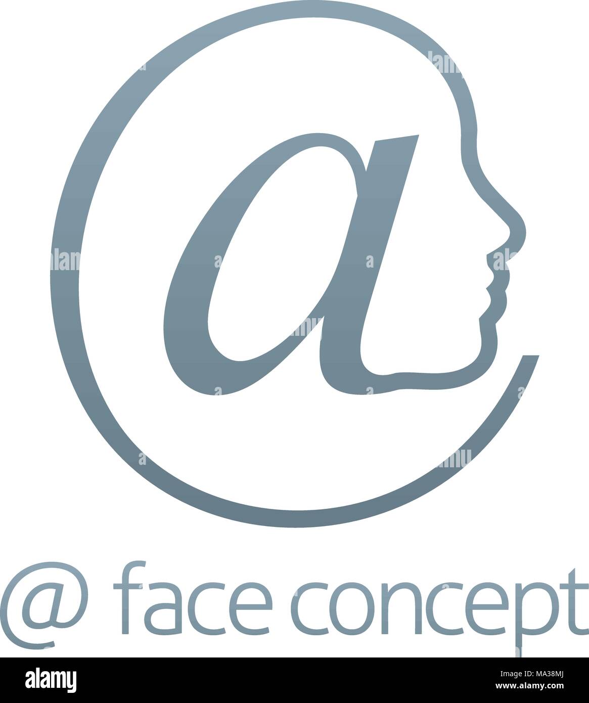 Le symbole au concept Face Illustration de Vecteur