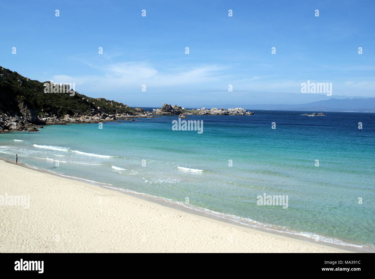 La plage Rena Bianca, Santa Teresa Gallura, Sardaigne, Italie Banque D'Images