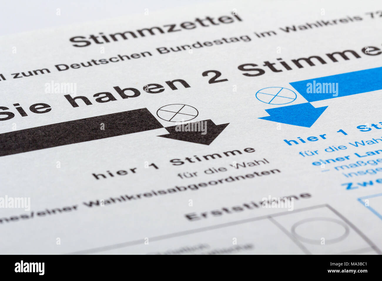 Voter l'élection au Bundestag Banque D'Images