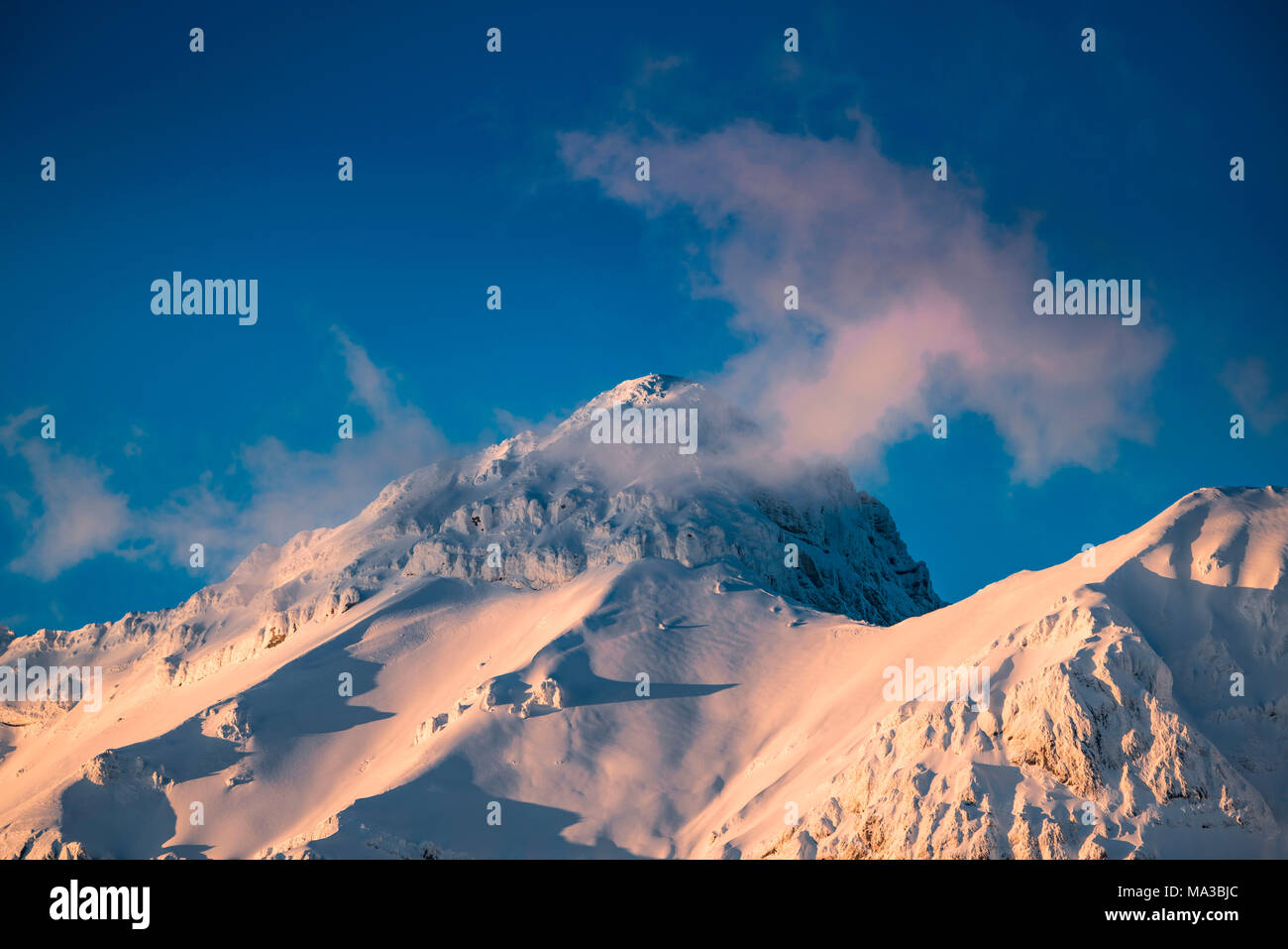 Coucher du soleil à Campo Imperatore, Campo Imperatore, province de L'Aquila, Abruzzo, Italie, Europe Banque D'Images