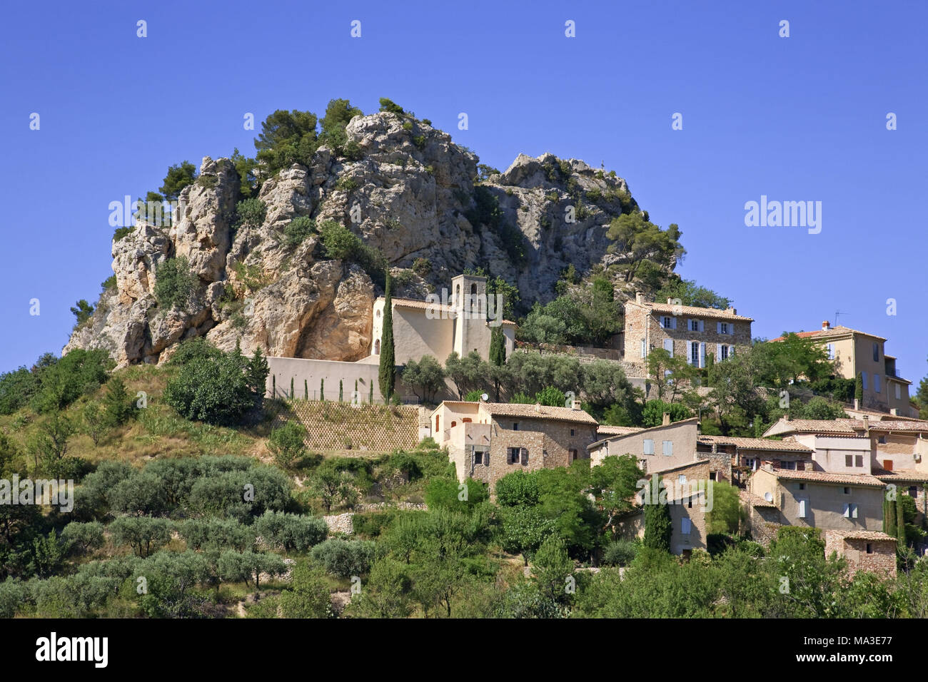 Rock village de La Roque-Alric, Provence, Provence-Alpes-Côte d'Azur, France, Banque D'Images