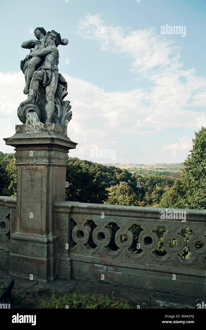 Château de Ksiaz dans la vallée de Jelenia Góra en Pologne Banque D'Images