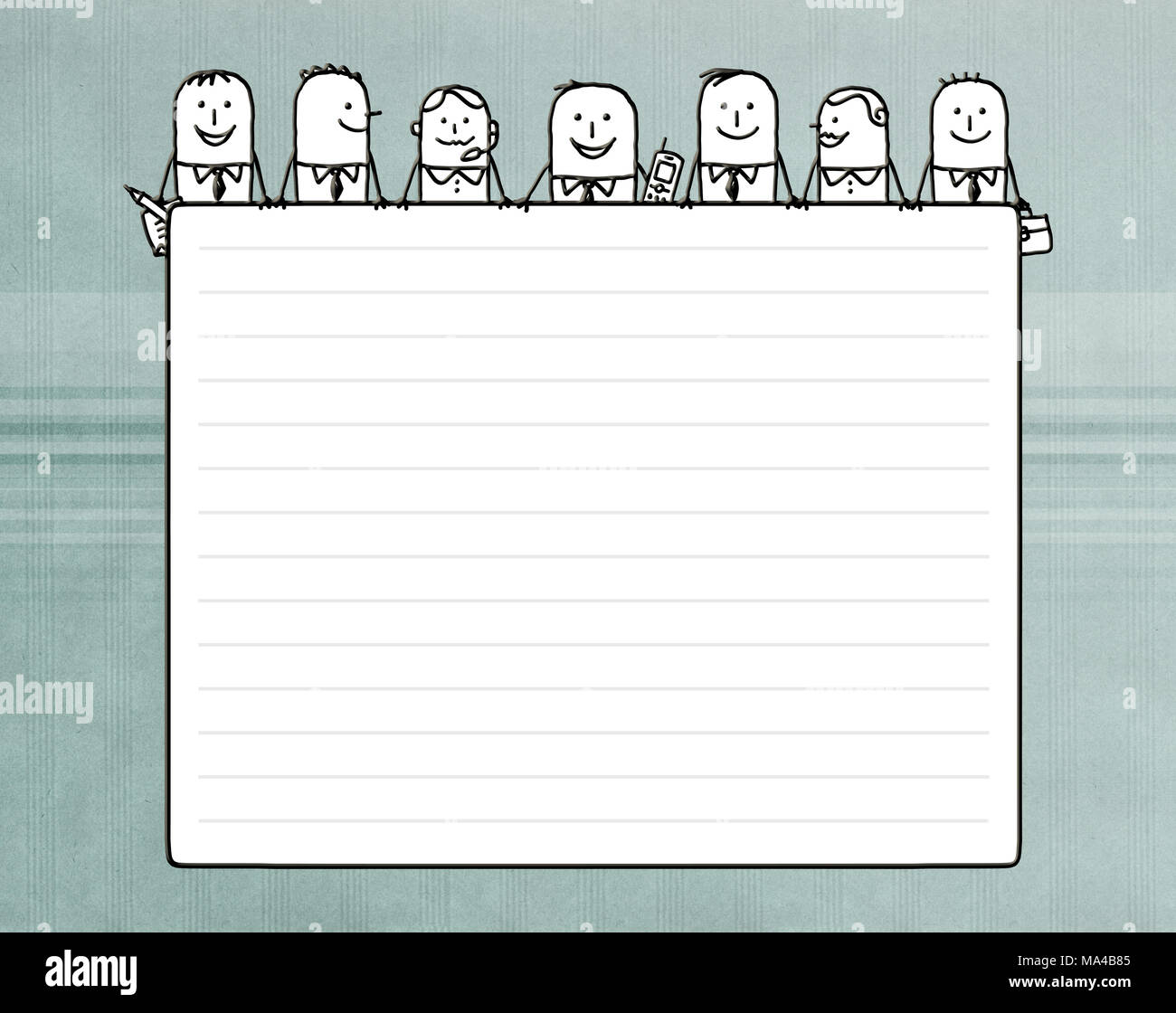 Cartoon équipe entreprises et conseil vierge Banque D'Images