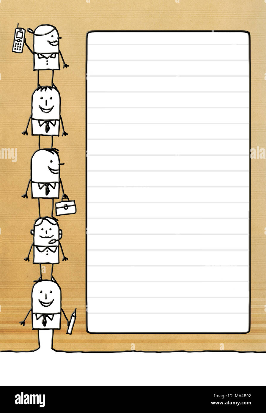 Cartoon équipe entreprises et conseil vierge Banque D'Images