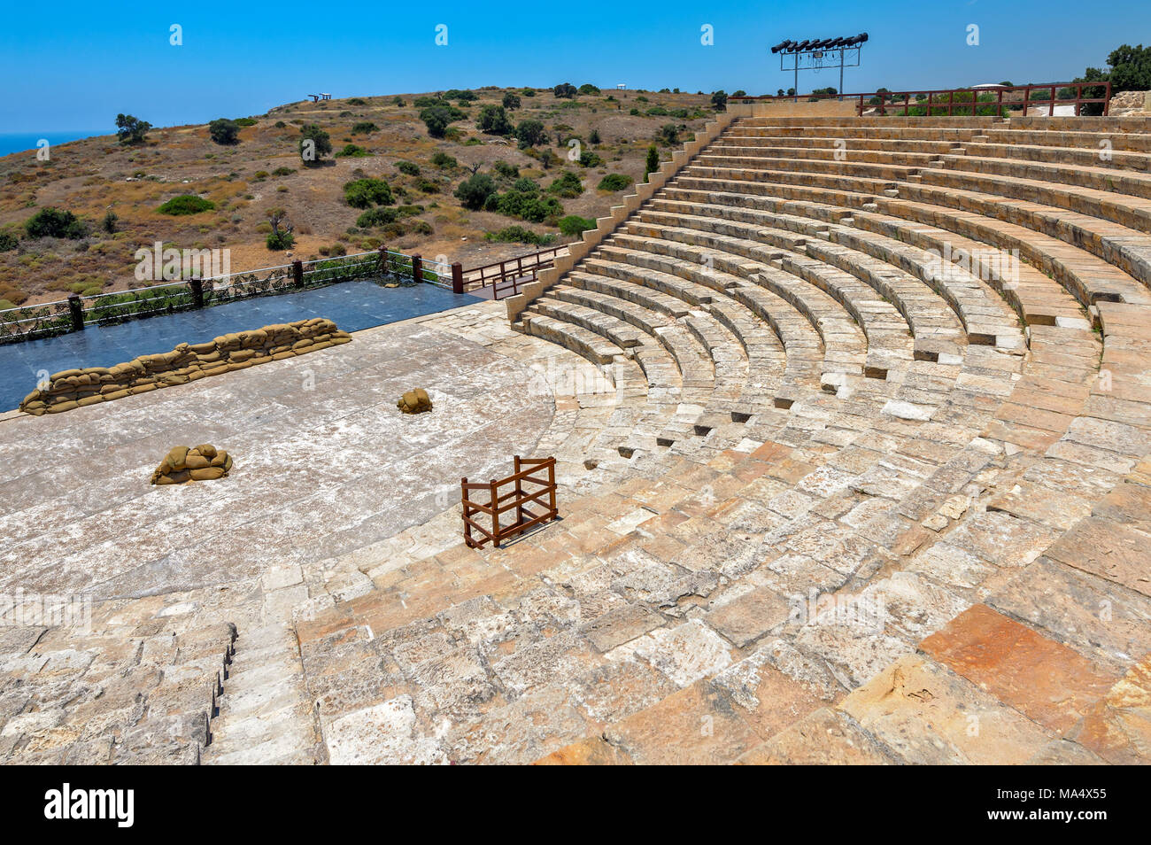 Amphithéâtre antique de Kourion, Chypre Banque D'Images