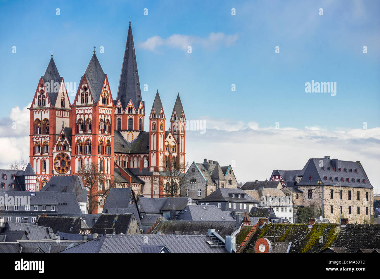 Saint George's Cathedral (Limbourgeois Dom) en Limburg an der Lahn, Allemagne Banque D'Images