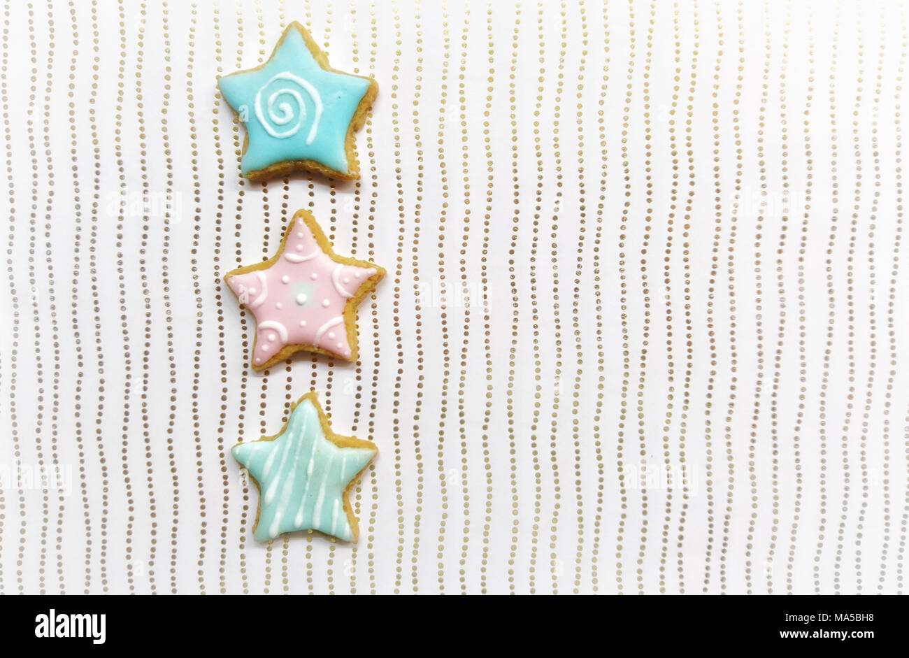 Les Cookies, étoile, trois différents, Banque D'Images