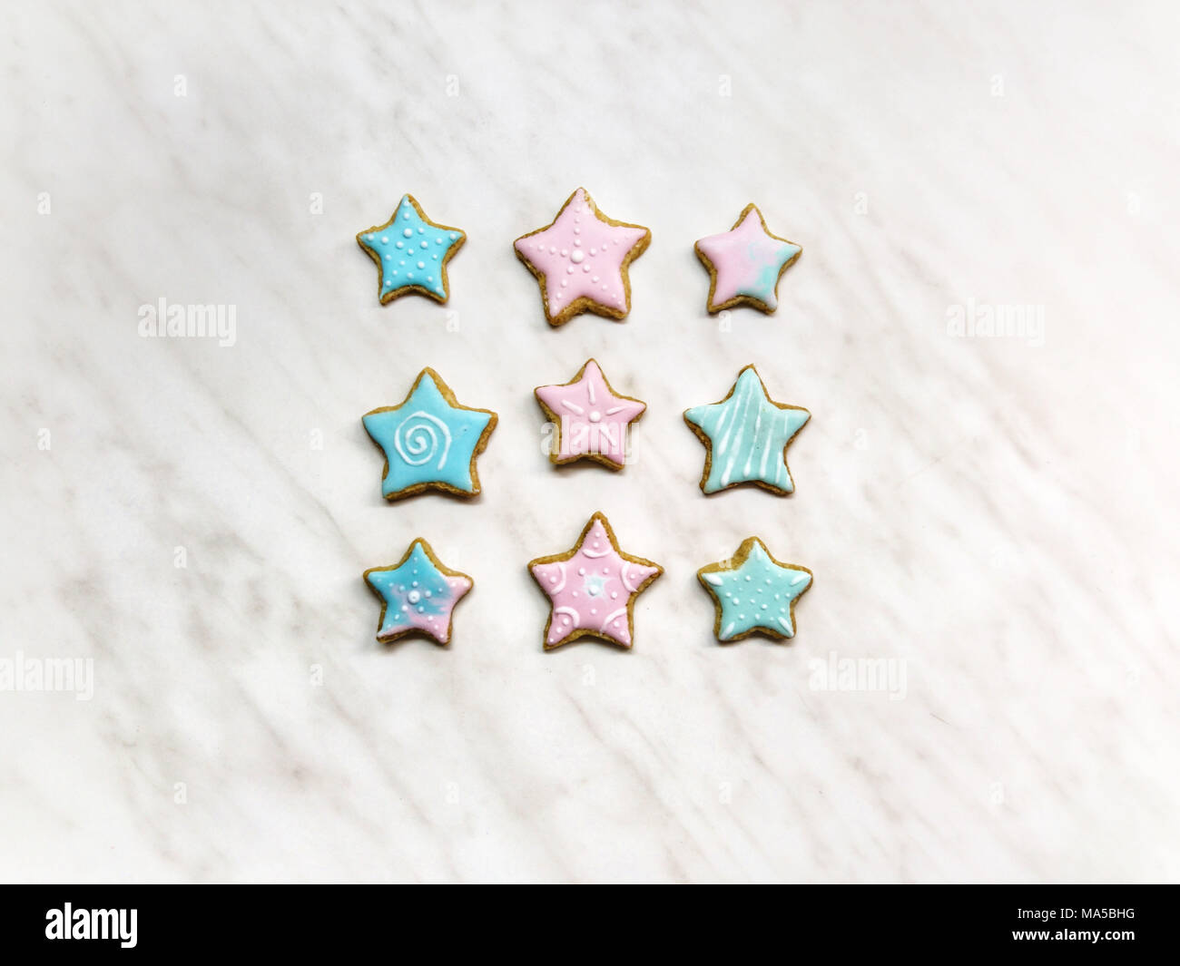 Les cookies, les étoiles, de nombreux Banque D'Images