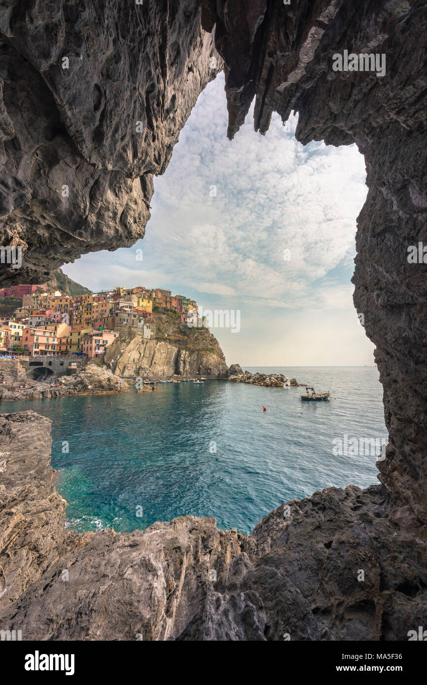 Manarola, Parc National des Cinque Terre, ligurie, italie Banque D'Images