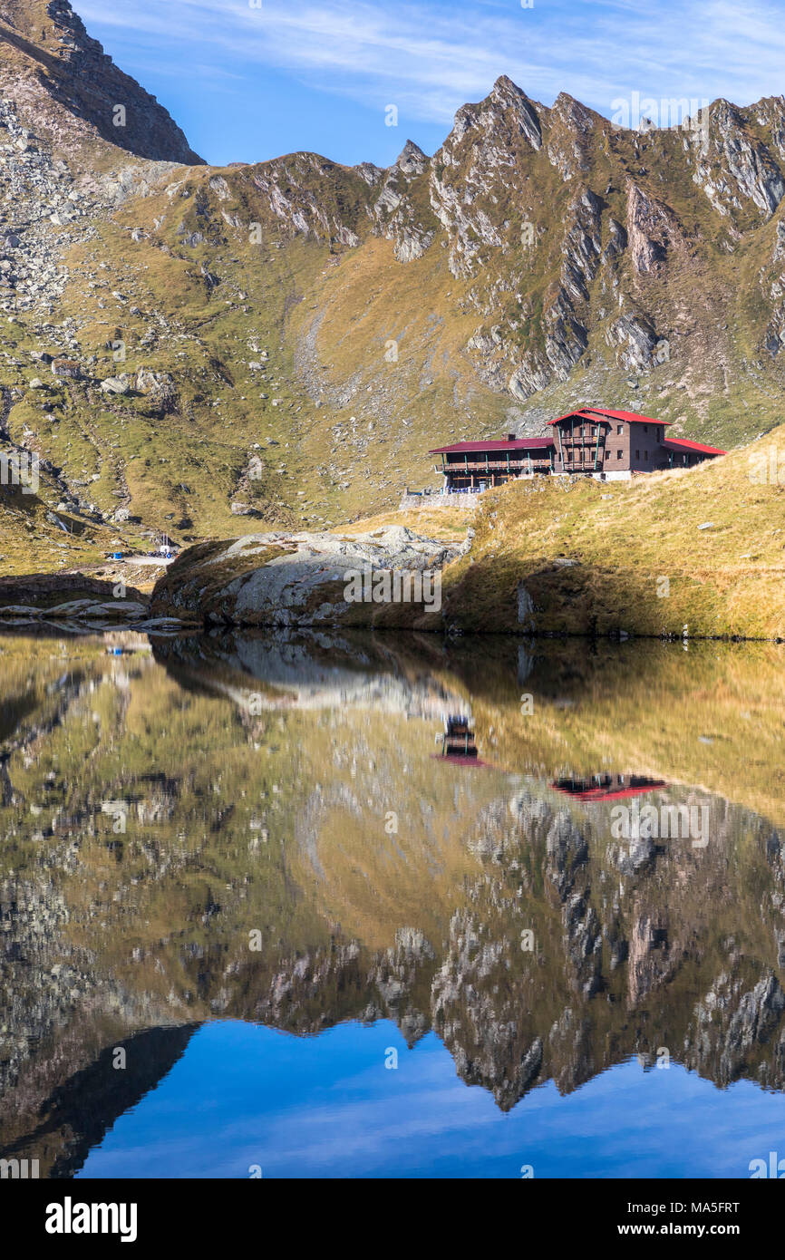 Balea lac, montagne Fagaras, Carpates, montagne, village, district de Cartisoara Sibiu, Transylvanie, Roumanie Banque D'Images