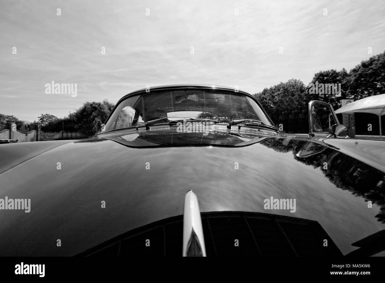 À bord d'une Porsche 911 T ( 1970 ) l'ensemble de la région. Banque D'Images