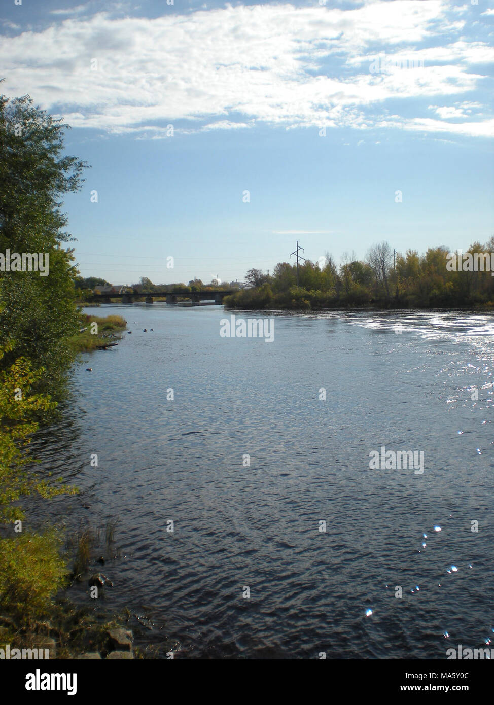 La rivière Menominee. Banque D'Images