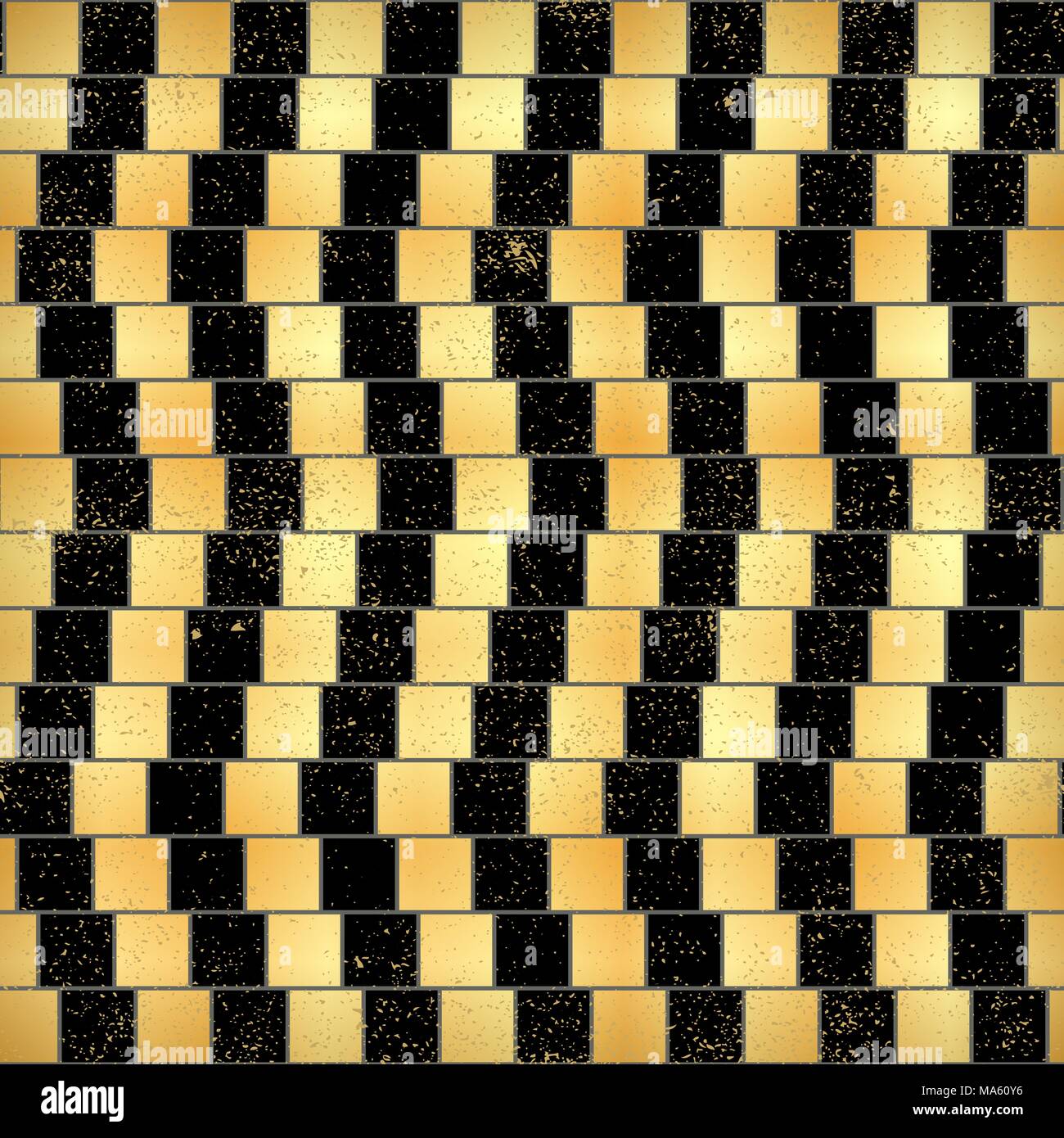 Noir et or sans illusion optique avec effet irréel Illustration de Vecteur