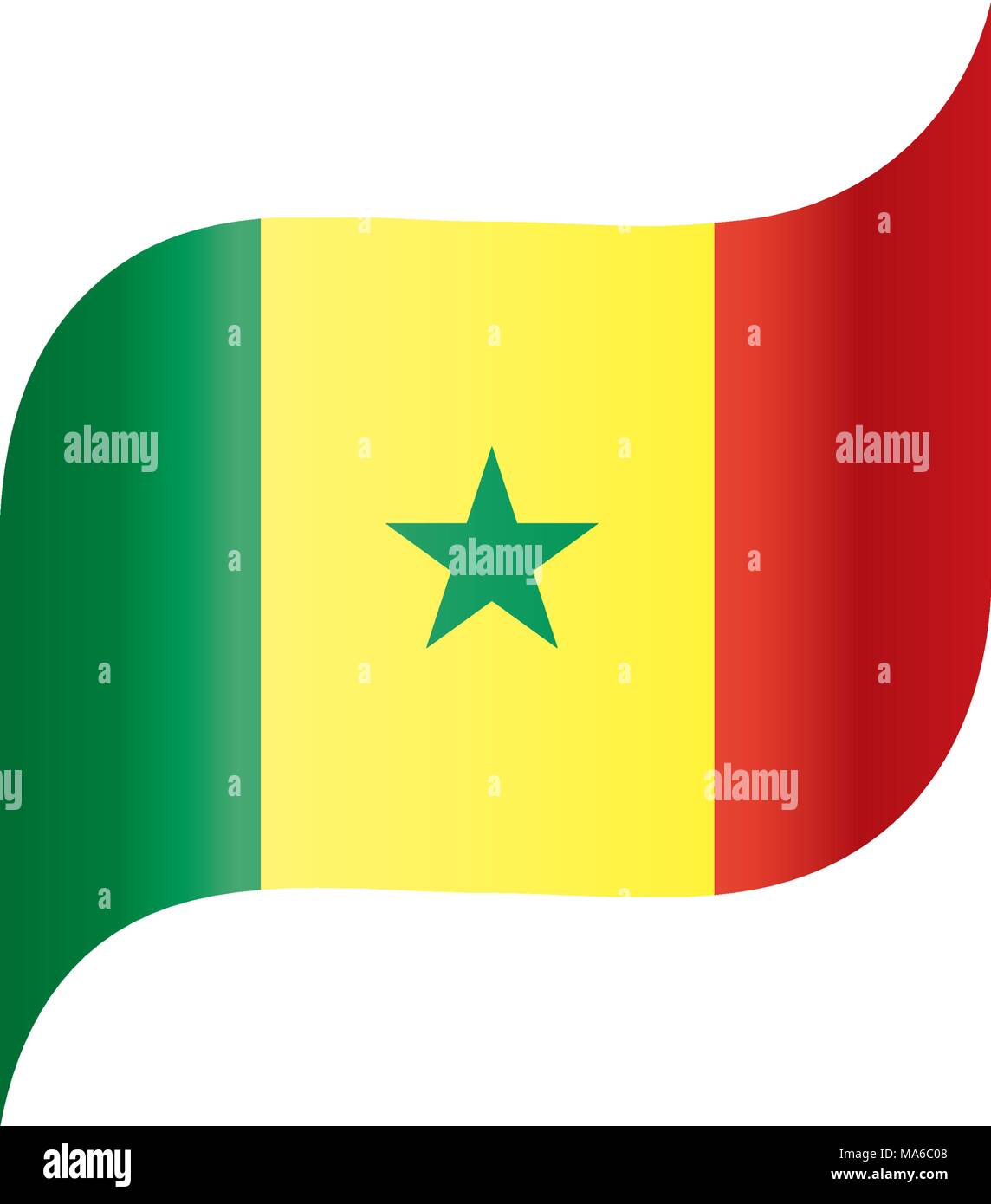 Sénégal drapeau, vector illustration Illustration de Vecteur