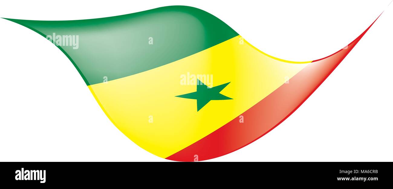 Sénégal drapeau, vector illustration Illustration de Vecteur