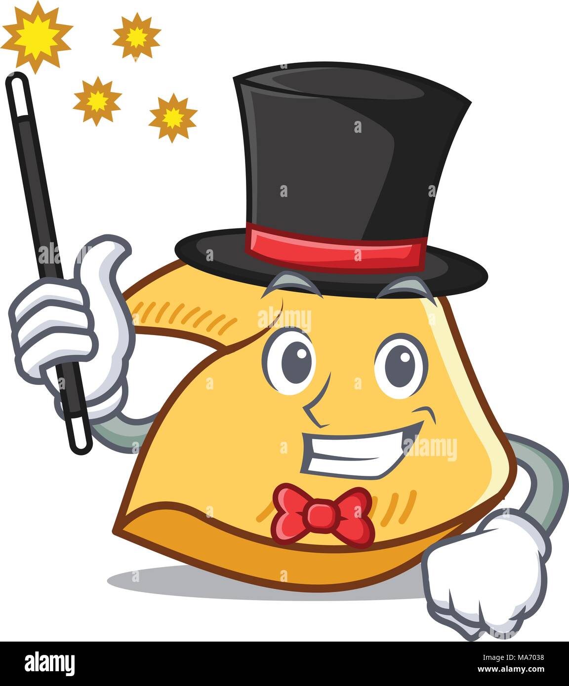 Magicien biscuit de fortune mascot cartoon Illustration de Vecteur