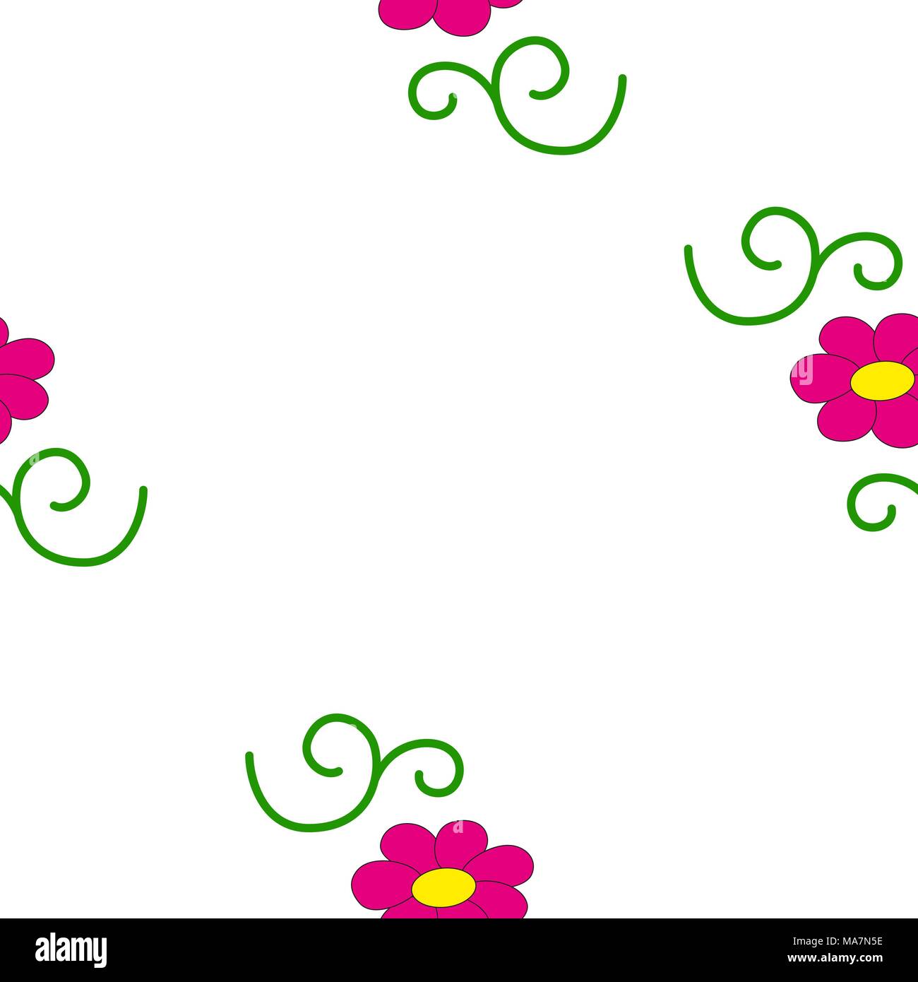 Seamless vector illustration de fleurs. Applicables sur tissu, papier peint, carrelage etc... Illustration de Vecteur