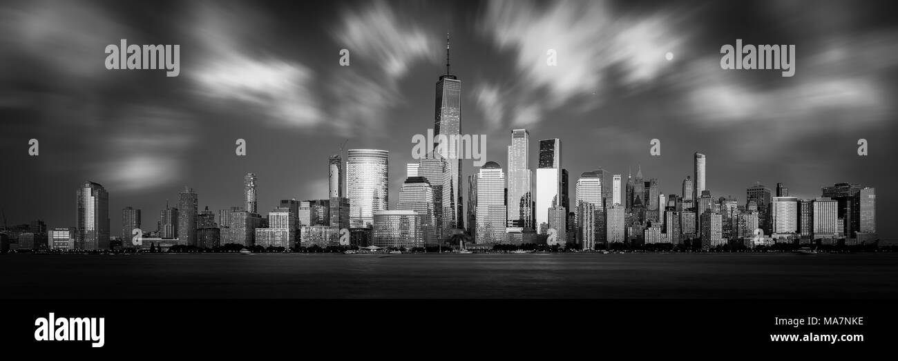 New york skyline de manhattan Banque d'images noir et blanc - Alamy