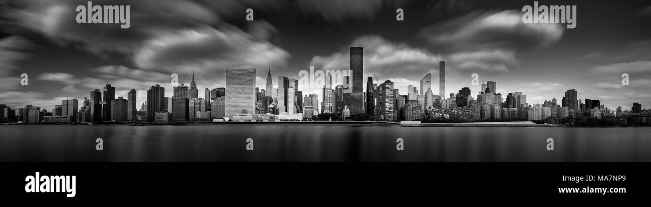 New york skyline de manhattan Banque d'images noir et blanc - Alamy