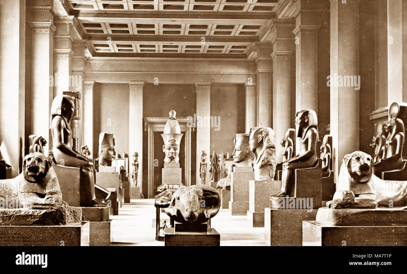 La salle égyptienne, British Museum, Victoria Banque D'Images